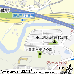 兵庫県川西市清流台8-17周辺の地図