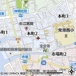 愛知県常滑市本町2丁目149周辺の地図