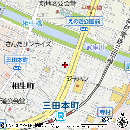 兵庫県三田市相生町5周辺の地図