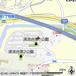 兵庫県川西市清流台11-21周辺の地図