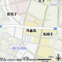 愛知県西尾市八ツ面町（外夜島）周辺の地図