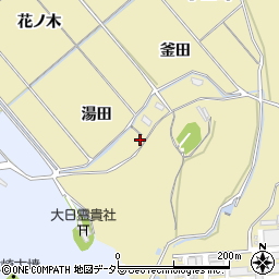愛知県西尾市上羽角町湯田72周辺の地図