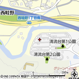 兵庫県川西市清流台8-5周辺の地図