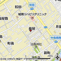 愛知県岡崎市中島町周辺の地図
