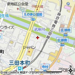 兵庫県三田市相生町6周辺の地図