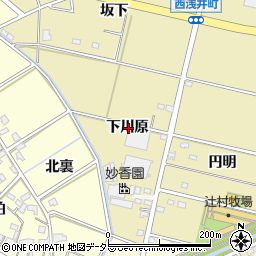 愛知県西尾市西浅井町下川原周辺の地図