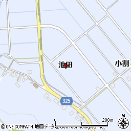 愛知県額田郡幸田町永野池田周辺の地図