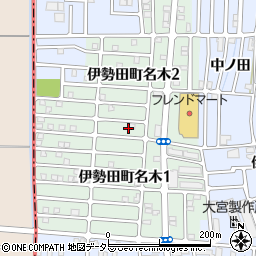 京都府宇治市伊勢田町名木周辺の地図
