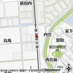 愛知県額田郡幸田町菱池宮下周辺の地図