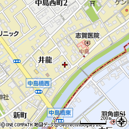 愛知県岡崎市中島町井龍28周辺の地図