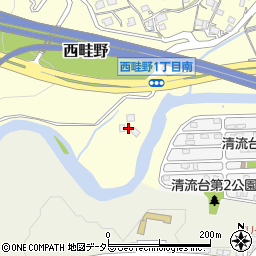 兵庫県川西市西畦野（八幡尻）周辺の地図
