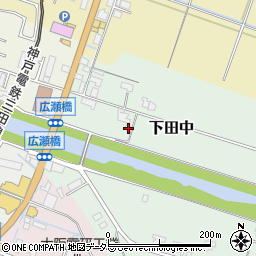 兵庫県三田市下田中60周辺の地図