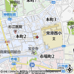 愛知県常滑市本町3丁目149周辺の地図