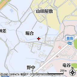 愛知県新城市川田堀合周辺の地図