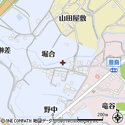 愛知県新城市川田（堀合）周辺の地図