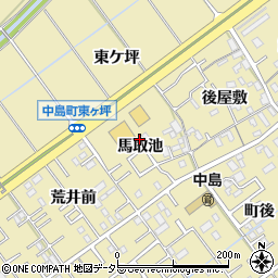 愛知県岡崎市中島町馬取池周辺の地図