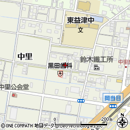 静岡県焼津市中里385周辺の地図
