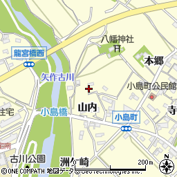 愛知県西尾市小島町山内19周辺の地図
