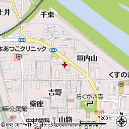 八幡木津線周辺の地図