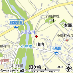 愛知県西尾市小島町山内9周辺の地図