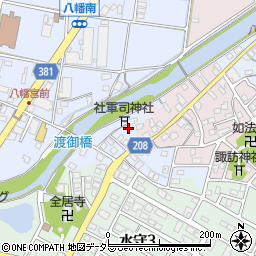 静岡県藤枝市八幡119-2周辺の地図