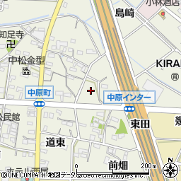 愛知県西尾市中原町郷合周辺の地図