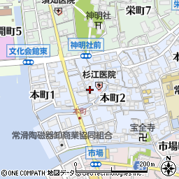 愛知県常滑市本町2丁目94周辺の地図