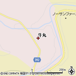 愛知県新城市竹ノ輪（牛丸）周辺の地図
