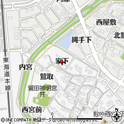 愛知県額田郡幸田町菱池家下周辺の地図