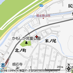 京都府八幡市橋本（米ノ尾）周辺の地図
