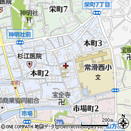 愛知県常滑市本町3丁目140周辺の地図