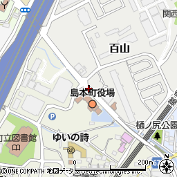 島本町役場前周辺の地図