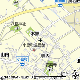 愛知県西尾市小島町本郷16周辺の地図