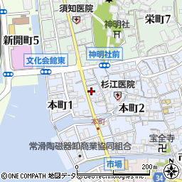 愛知県常滑市本町2丁目85周辺の地図