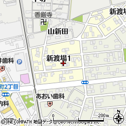 愛知県西尾市新渡場周辺の地図