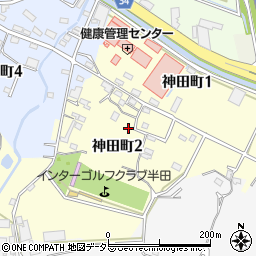 愛知県半田市神田町周辺の地図
