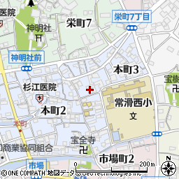 愛知県常滑市本町3丁目87周辺の地図