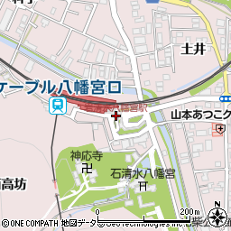 岩清水八幡宮駅周辺の地図