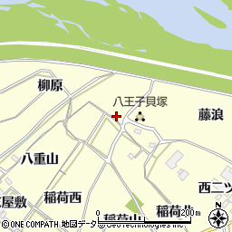 愛知県西尾市上町八王寺周辺の地図