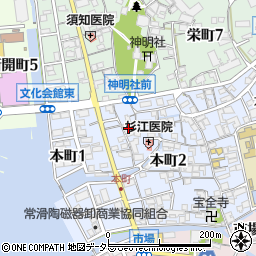 愛知県常滑市本町2丁目41周辺の地図