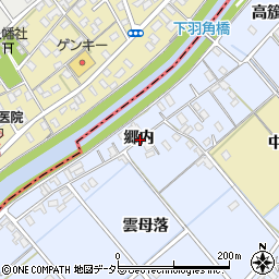 愛知県西尾市下羽角町郷内周辺の地図