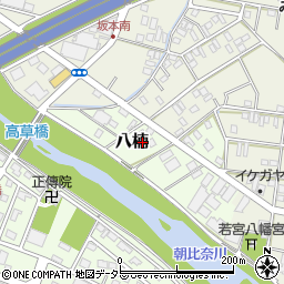 静岡県焼津市八楠周辺の地図