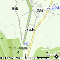 愛知県幸田町（額田郡）久保田（八太林）周辺の地図