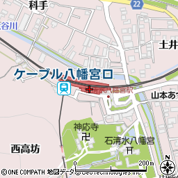 石清水八幡宮駅周辺の地図