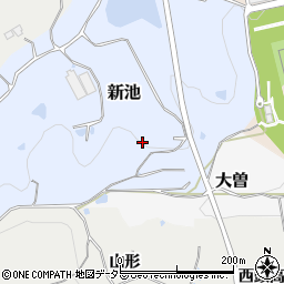 愛知県常滑市新池周辺の地図