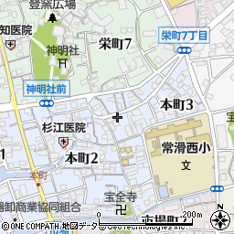 愛知県常滑市本町3丁目78周辺の地図