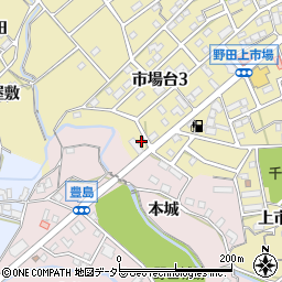 愛知県新城市市場台3丁目9-2周辺の地図