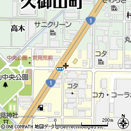 吉野家 １号線久御山店周辺の地図