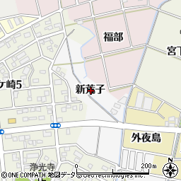 愛知県西尾市戸ケ崎町新荒子周辺の地図