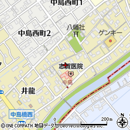 愛知県岡崎市中島町薬師周辺の地図